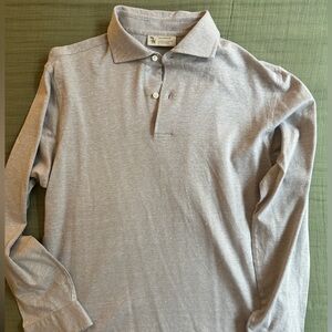 Long sleeve polo shirt.